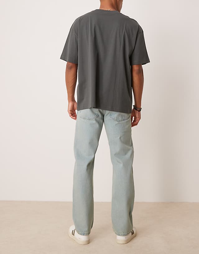 Asos ASOS DESIGN Straight Leg Jeans In Green Tint