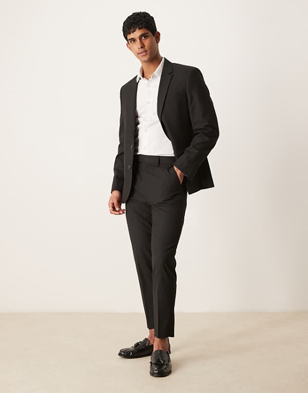 asos ASOS DESIGN suit black slim fit