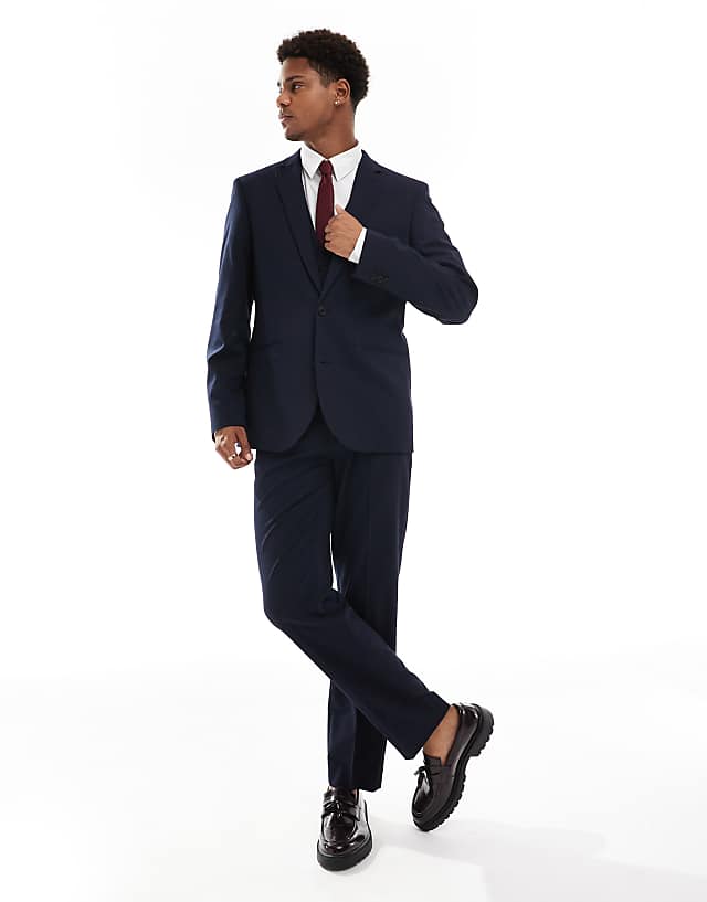 asos ASOS DESIGN suit slim fit in navy