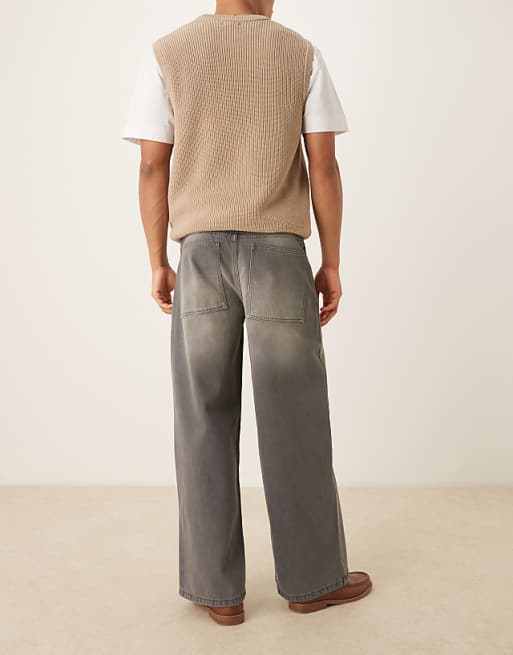 Asos ASOS DESIGN Super Baggy Jeans In Grey Wash