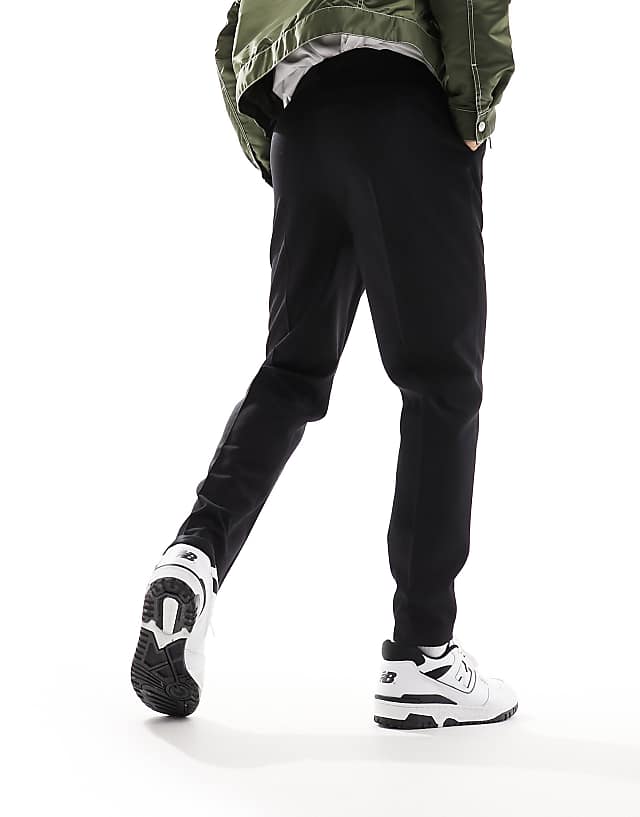 Asos ASOS DESIGN Tapered Smart Trouser In Black