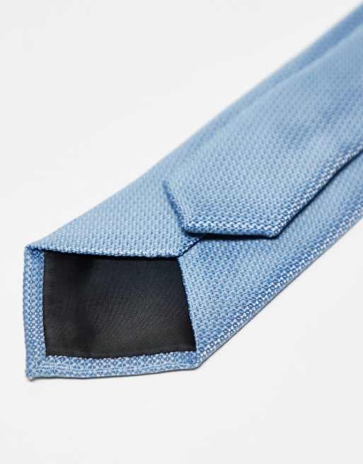 Asos ASOS DESIGN Textured Tie In Blue