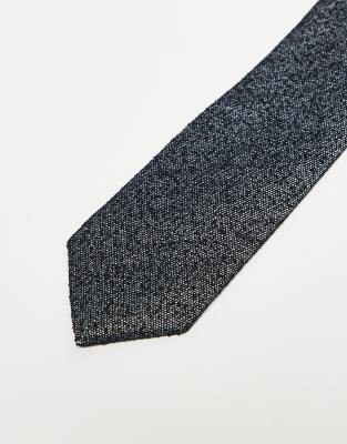 Asos ASOS DESIGN Tie With Grunge Texture In Black