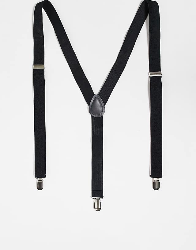 asos ASOS DESIGN wedding braces in black