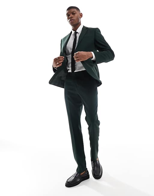 Asos ASOS DESIGN Wedding Skinny Suit In Green