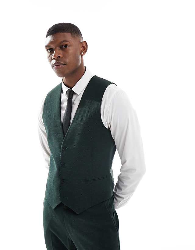 Asos ASOS DESIGN Wedding Skinny Suit In Green