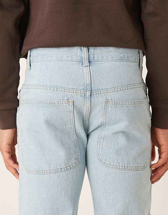 Asos ASOS DESIGN Wide Flare Jeans In Bleached Blue
