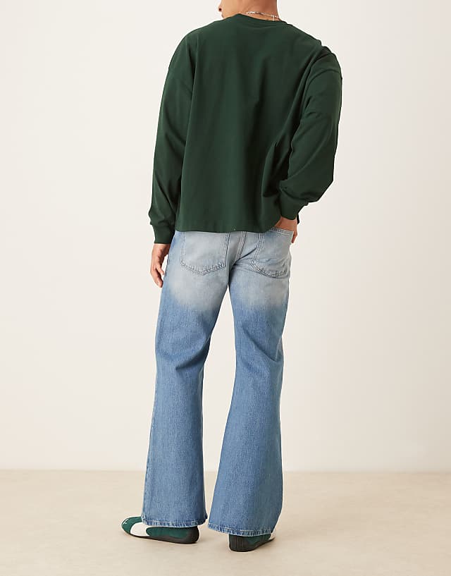 Asos ASOS DESIGN Wide Flare Jeans In Vintage Wash