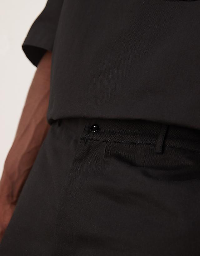 Asos ASOS DESIGN Wide Leg Short Co-ord In Black