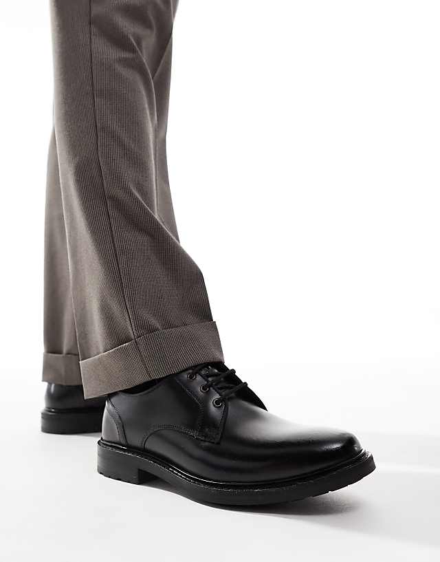 asos Base London Dime derby shoe in black