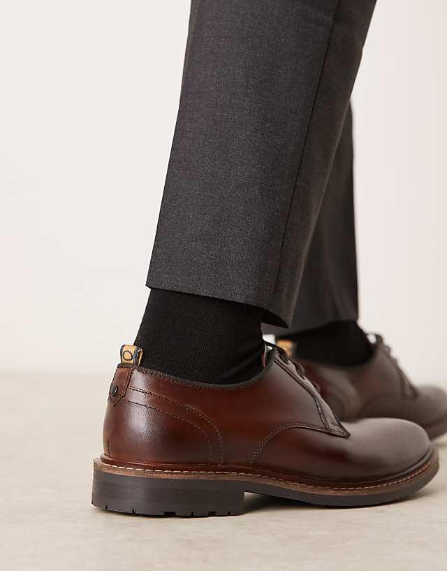 Asos Base London Dime Derby Shoe In Brown