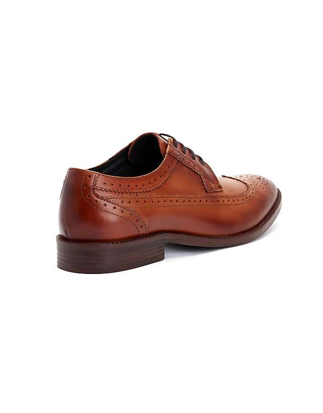 Asos Base London Twain Brogue In Tan