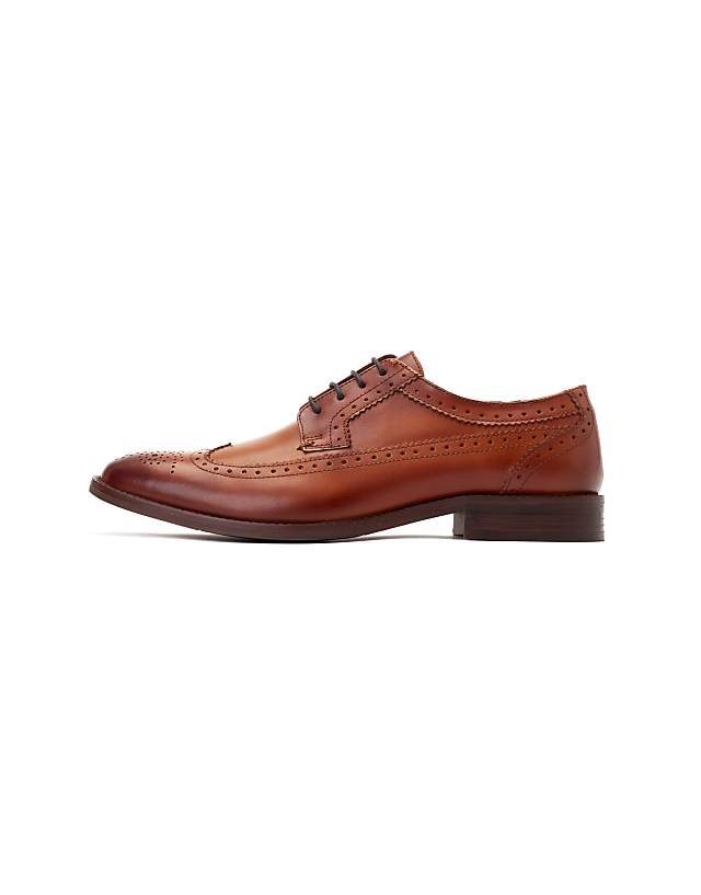 Asos Base London Twain Brogue In Tan