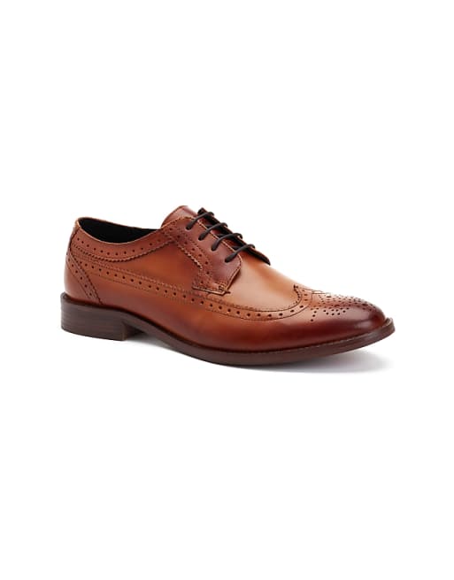 asos Base London Twain brogue in tan