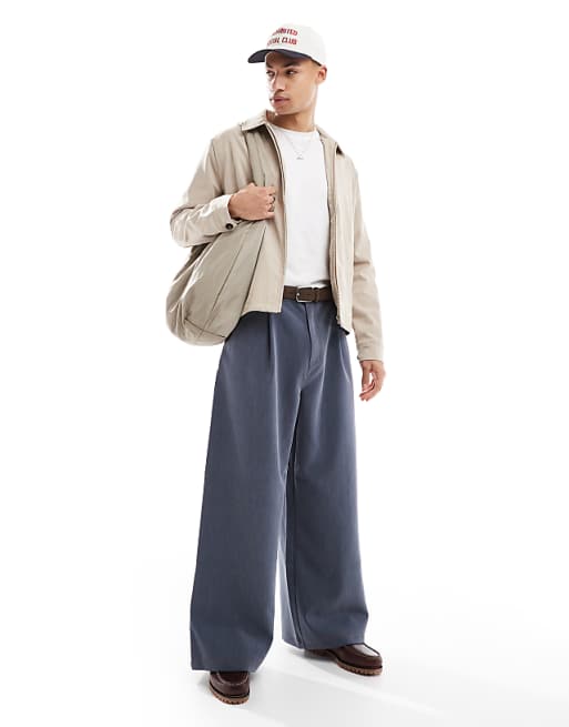 asos Brave Soul short collared jacket in ecru