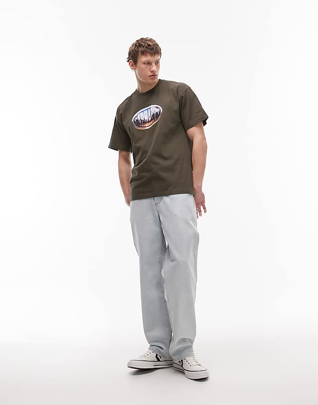 Asos Carhartt WIP Big Time T-shirt In Dark Grey