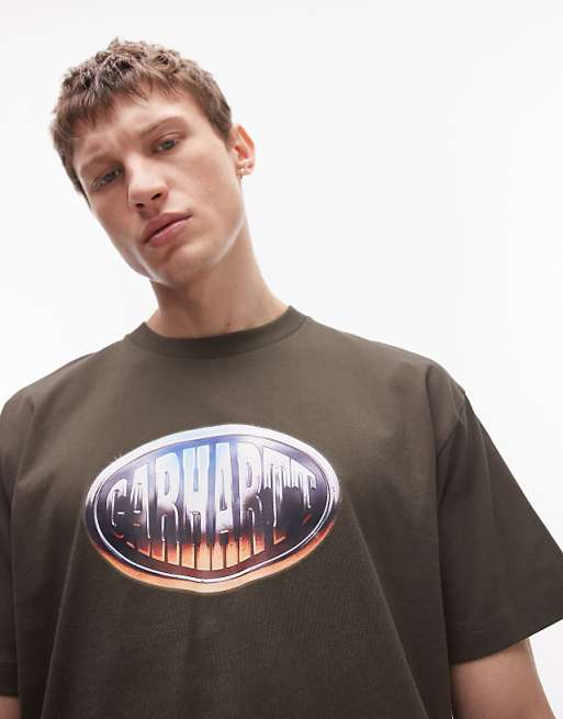 Asos Carhartt WIP Big Time T-shirt In Dark Grey