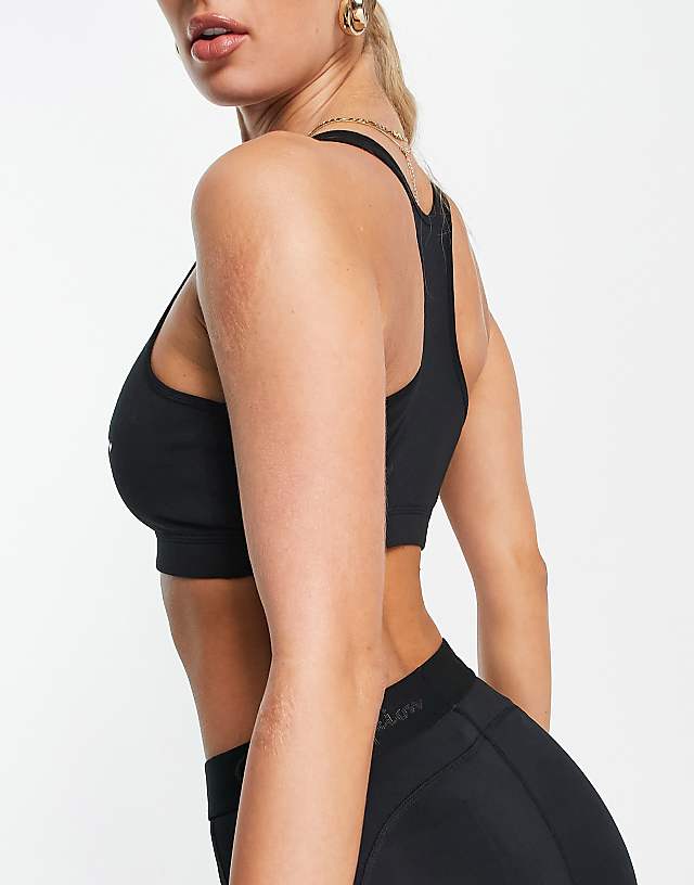 Asos Champion Training Bra With Logo In Black