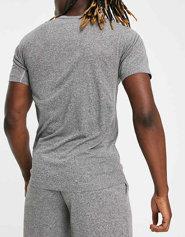 Asos Champion Training Small Logo T-shirt In Grey