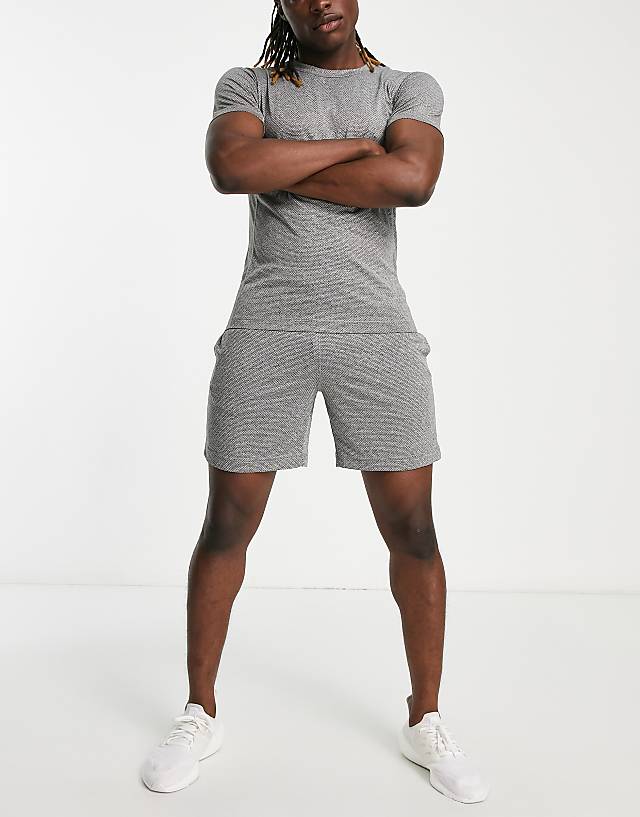 Asos Champion Training Small Logo T-shirt In Grey