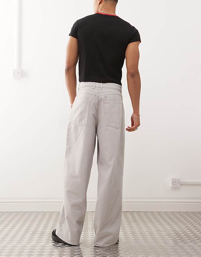 Asos COLLUSION Antifit Jeans In Grey