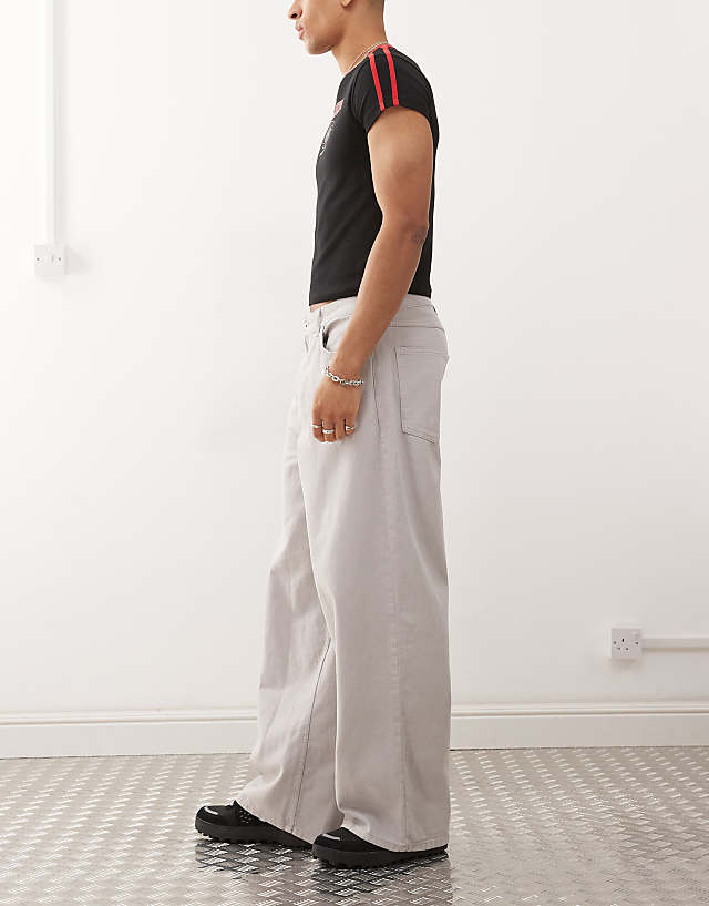 Asos COLLUSION Antifit Jeans In Grey