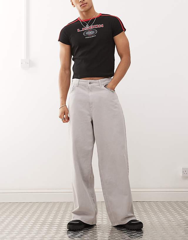 asos COLLUSION antifit jeans in grey