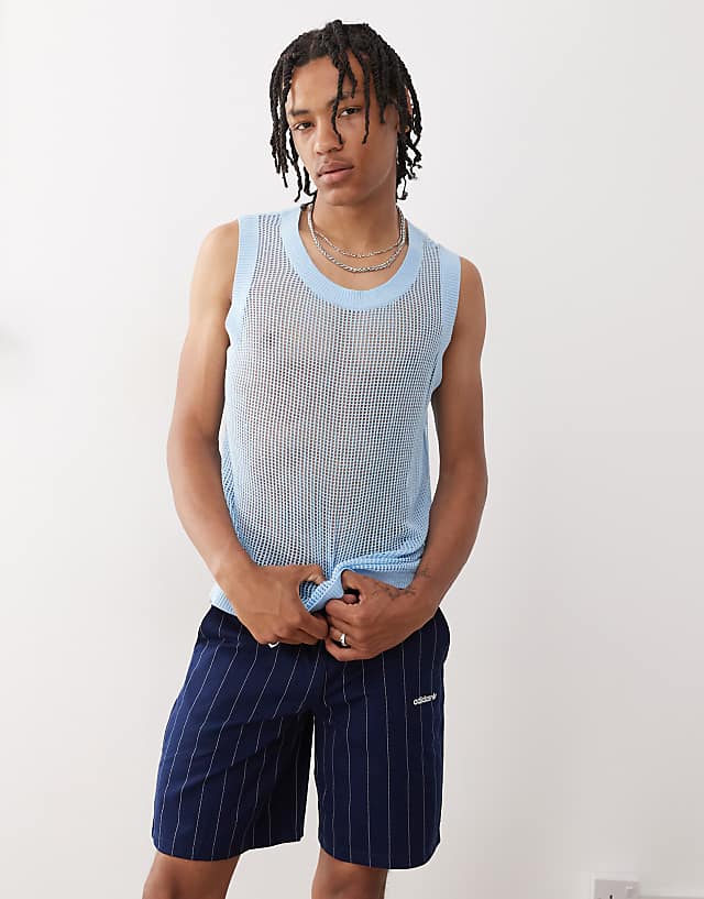 asos COLLUSION Crochet knitted vest in blue