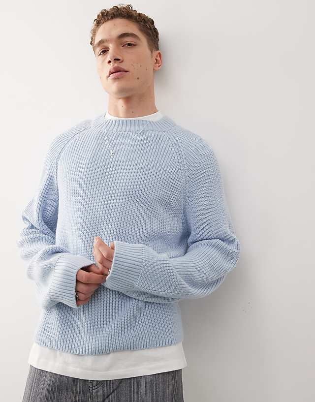 asos COLLUSION Knitted boxy sweat in blue