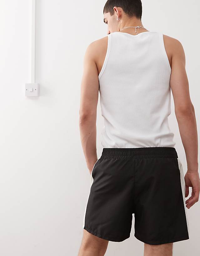 Asos COLLUSION Sports Running Shorts In Black