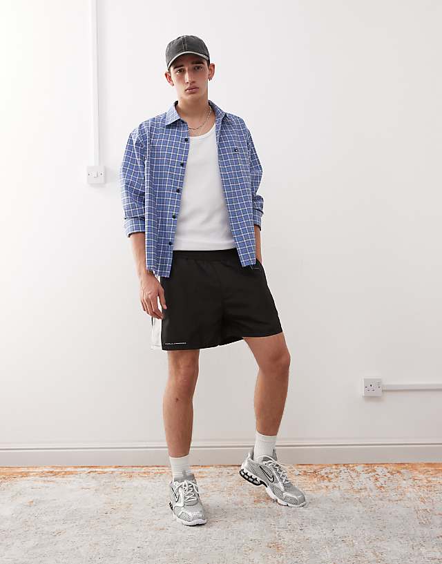 Asos COLLUSION Sports Running Shorts In Black