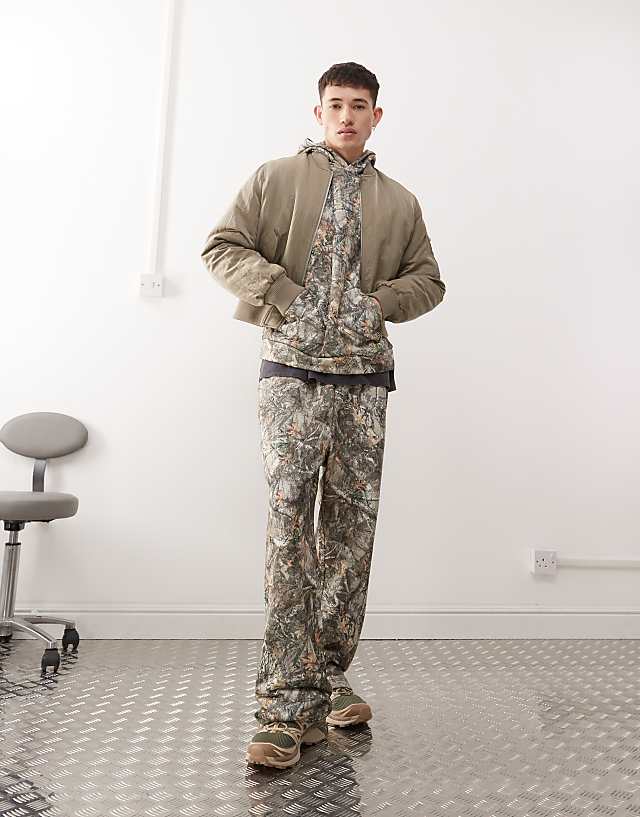 Asos COLLUSION Tree Camo Hoodie Co-ord