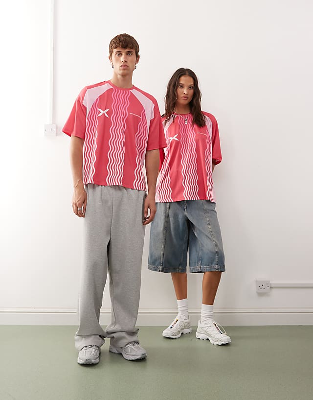 Asos COLLUSION Unisex Football Top In Pink