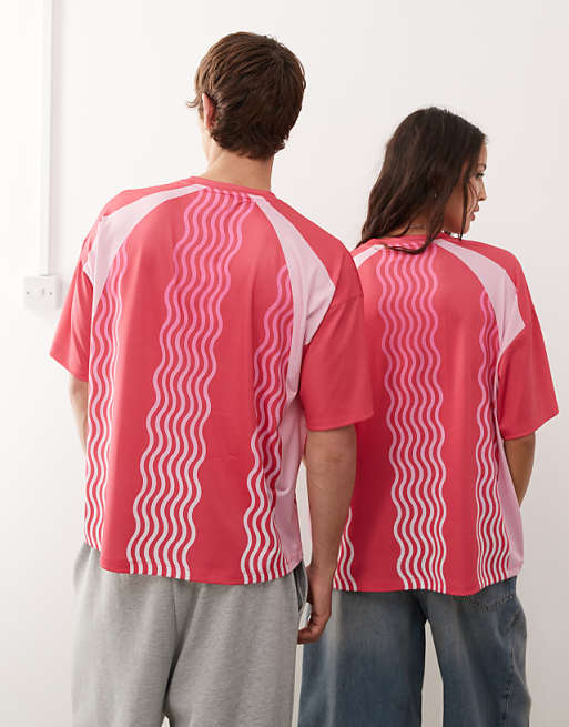 Asos COLLUSION Unisex Football Top In Pink