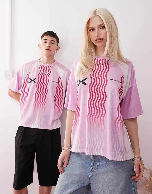 Asos COLLUSION Unisex Football Top In Pink - LPINK