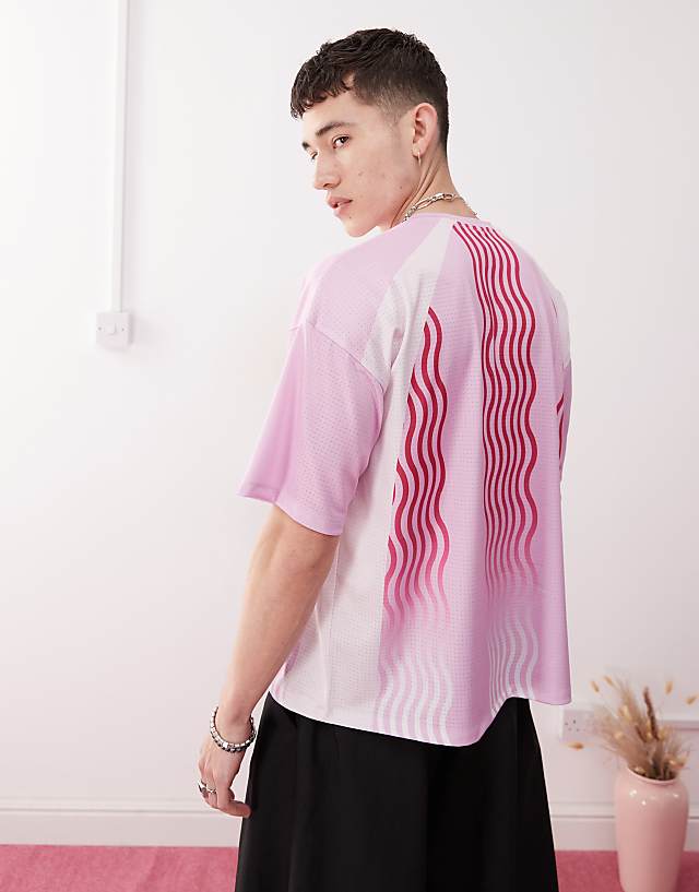Asos COLLUSION Unisex Football Top In Pink - LPINK