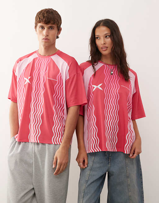 asos COLLUSION Unisex football top in pink