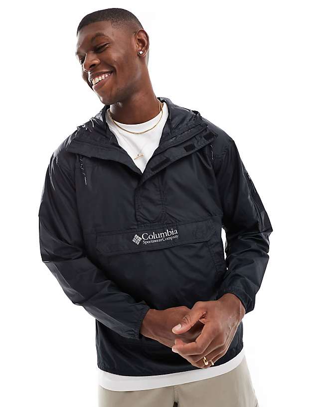 asos Columbia Challenger II windbreaker in black