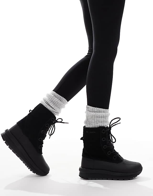 Asos Columbia Moritza Shield Snow Boots In Black