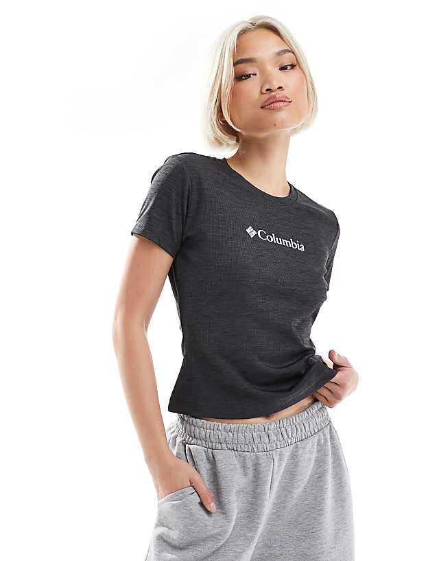 asos Columbia Move short sleeved t-shirt in black