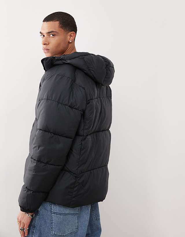 Asos Columbia Puffect II Hooded Jacket In Black