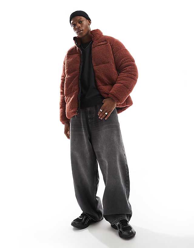 Asos Columbia Puffect III Jacket In Burgundy