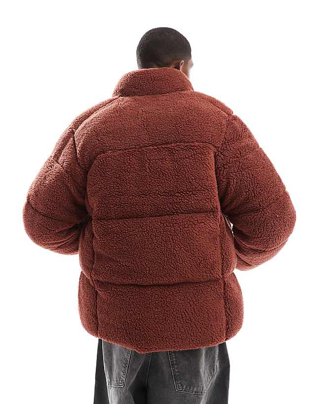 Asos Columbia Puffect III Jacket In Burgundy