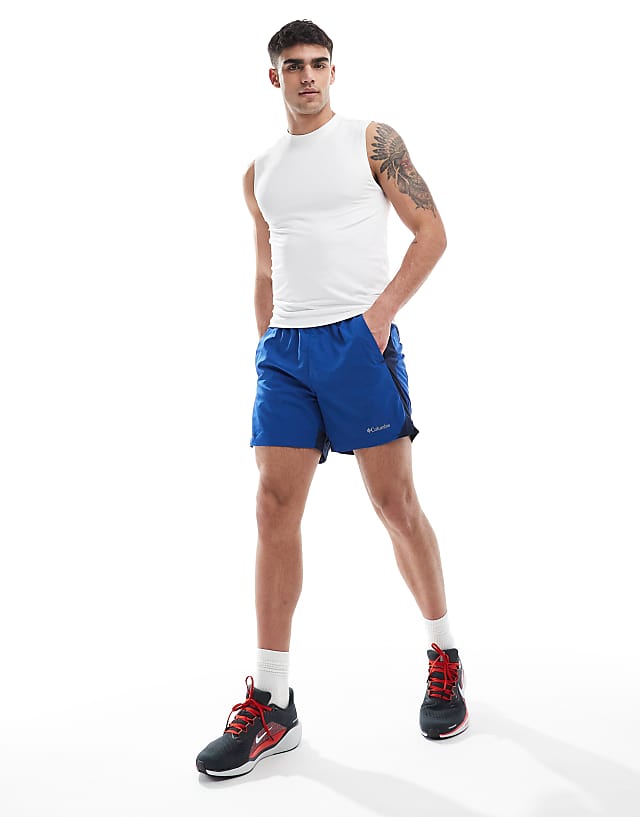 Asos Columbia Three Pitch Short In Blue