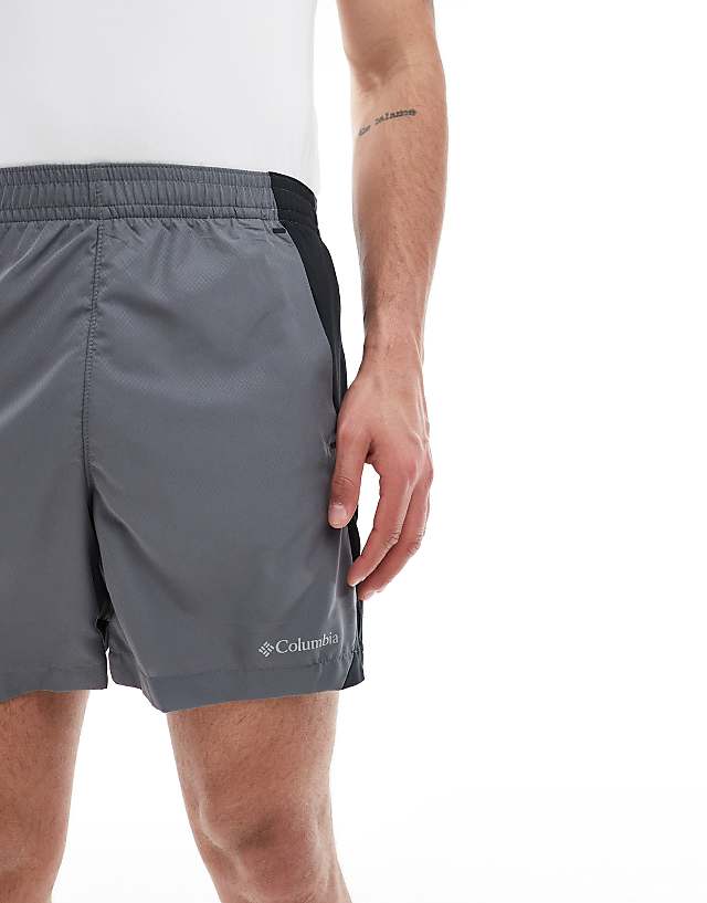 Asos Columbia Three Pitch Short In Grey And Black