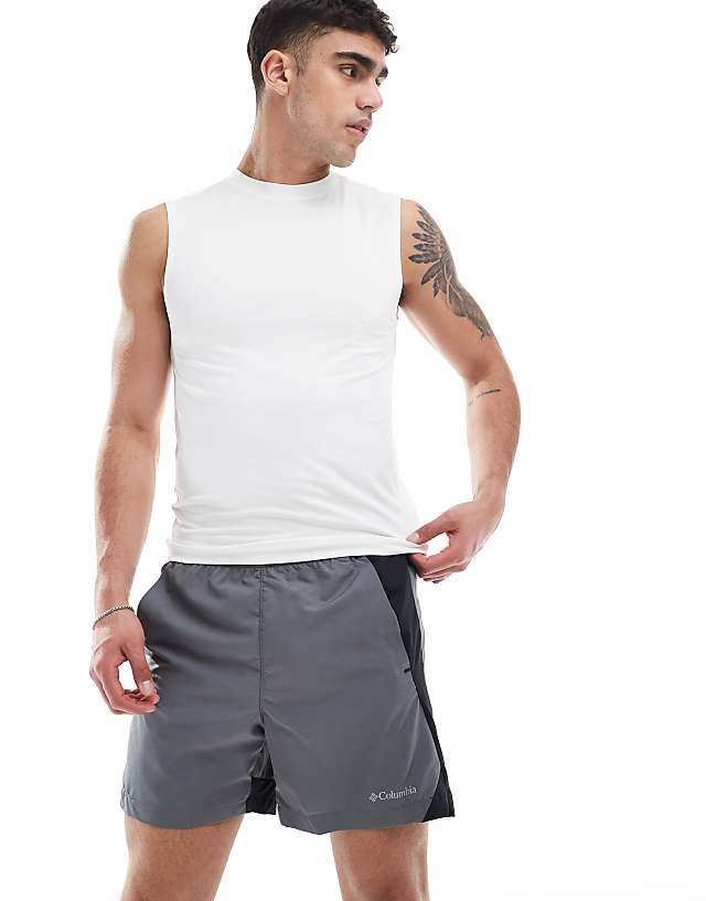 asos Columbia Three Pitch short in grey and black