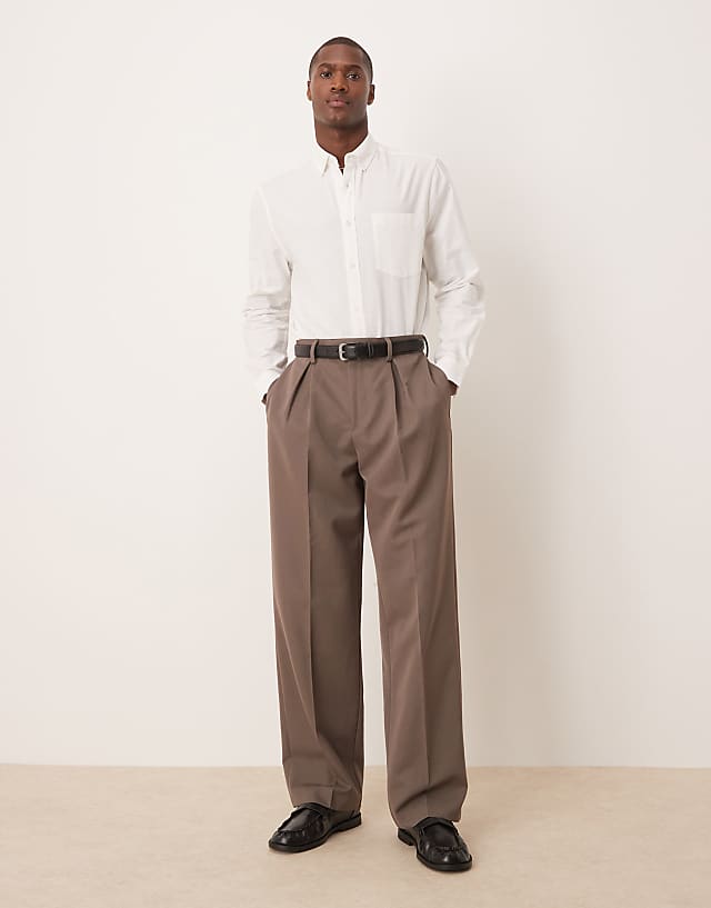 Asos ASOS DESIGN 90s Oversized Linen Blend Shirt In White