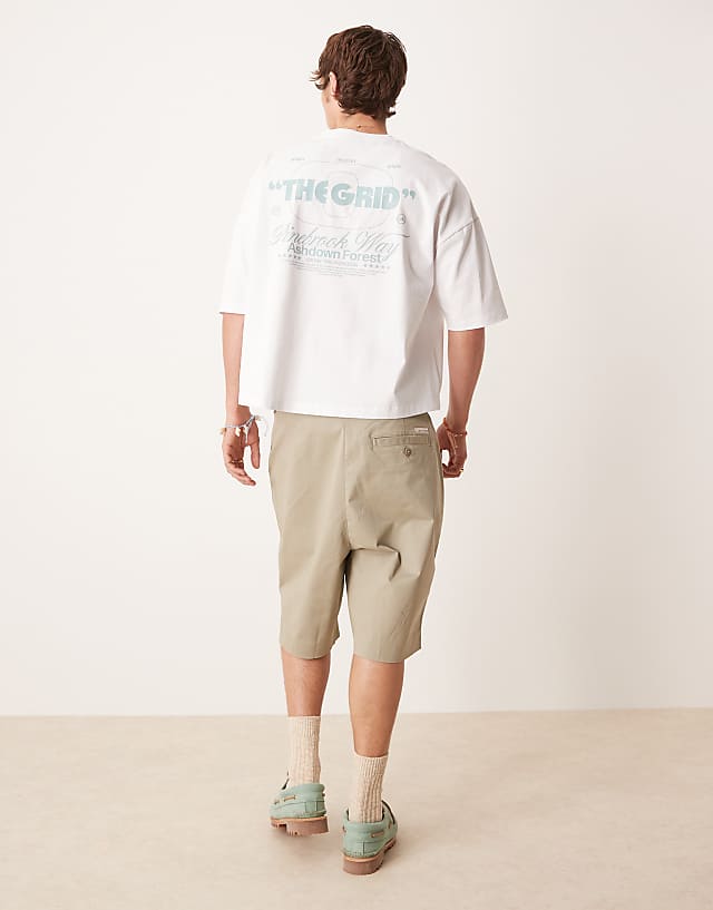 Asos ASOS DESIGN Boxy Oversized Heavyweight T-shirt With Print In White