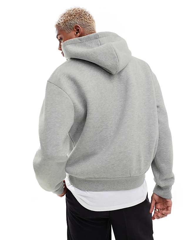 Asos ASOS DESIGN Boxy Oversized Hoodie In Grey Marl