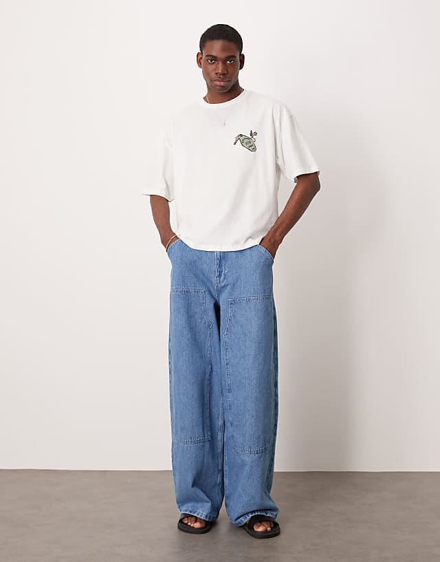 Asos ASOS DESIGN Boxy Oversized T-shirt With Back Summer Graphic In White